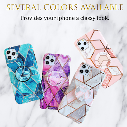 KP KOOL PRODUCTS New Marble Case Compatible with iPhone (12/12 Pro)/12 Pro Max, Geometric Marble Case Hard PC Bumper Protective & Shockproof Shell Cover (12 Pro Max, Blue) 12.99 freeshipping - Kool Products