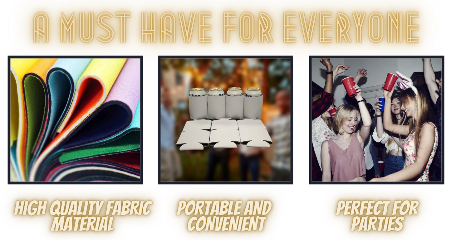 Blank Beer Plain Can Cooler Sleeves - $7.99 with Free Shipping - Kool Products