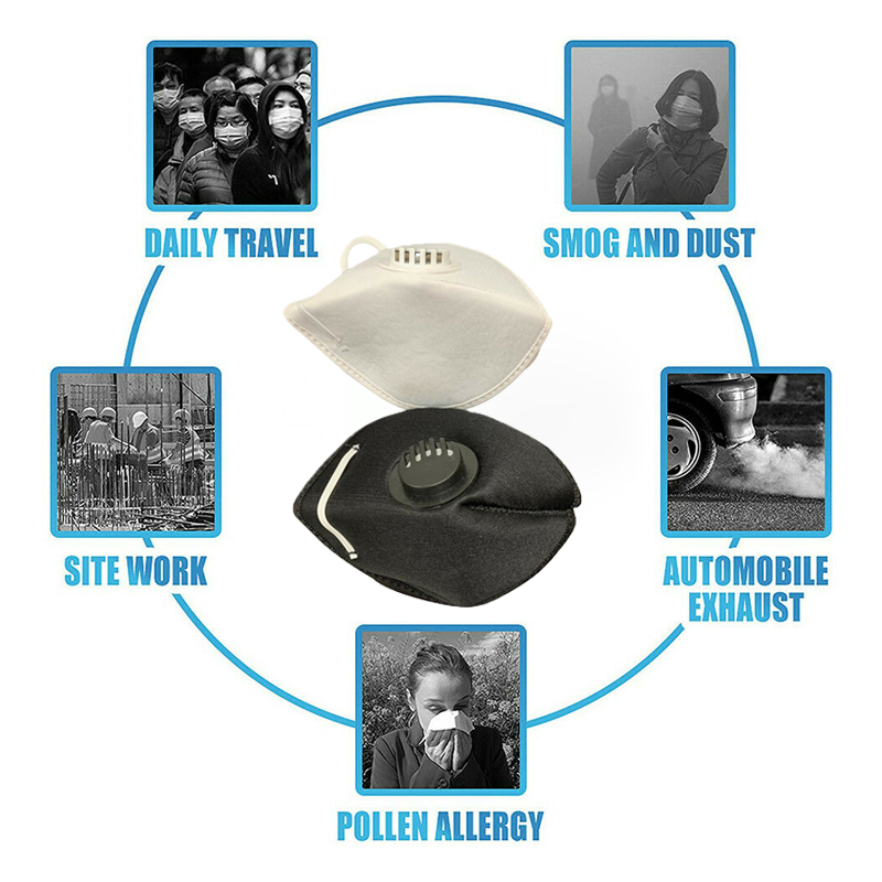 6 Pack (3 Black + 3 White) Reusable Washable Cotton Cloth Face Mask with Filter 6.99 freeshipping - Kool Products