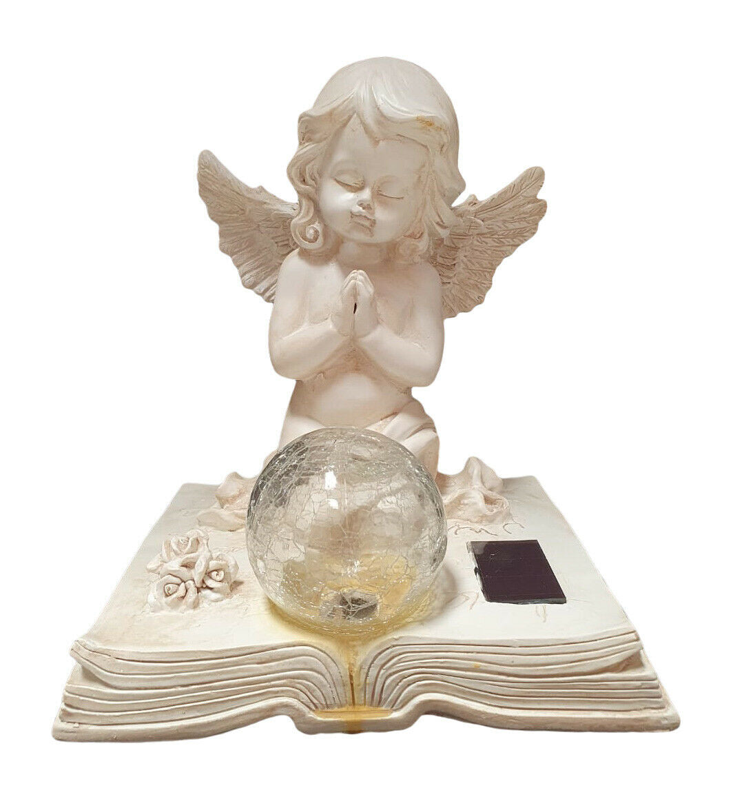 ANGEL PRAYING FIGURINE WITH SOLAR LIGHT 26.49 freeshipping - Kool Products