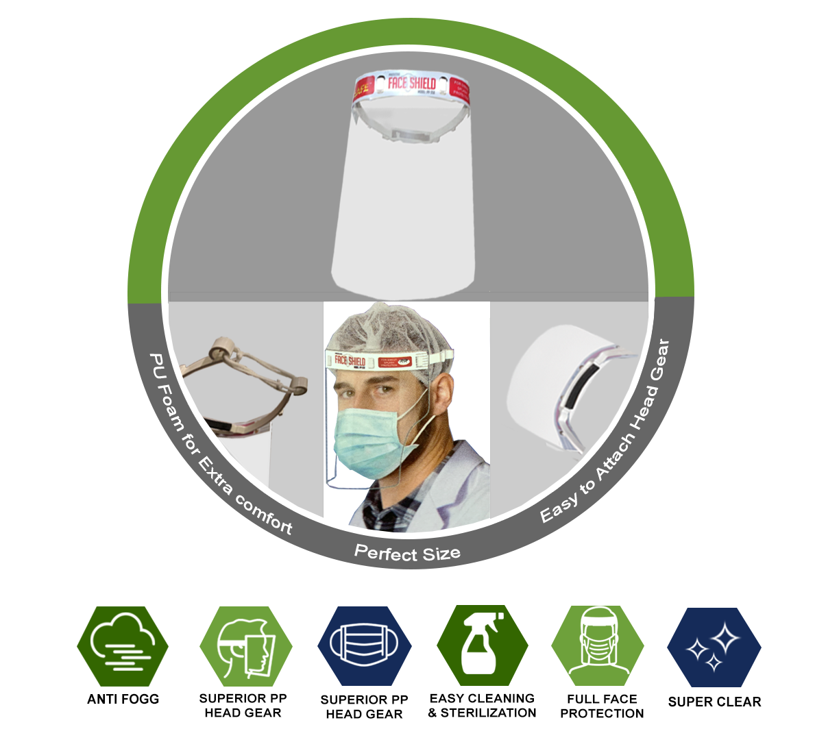 Easy-to-attach headgear designed for quick setup and secure fit, providing comfort and protection for various activities.