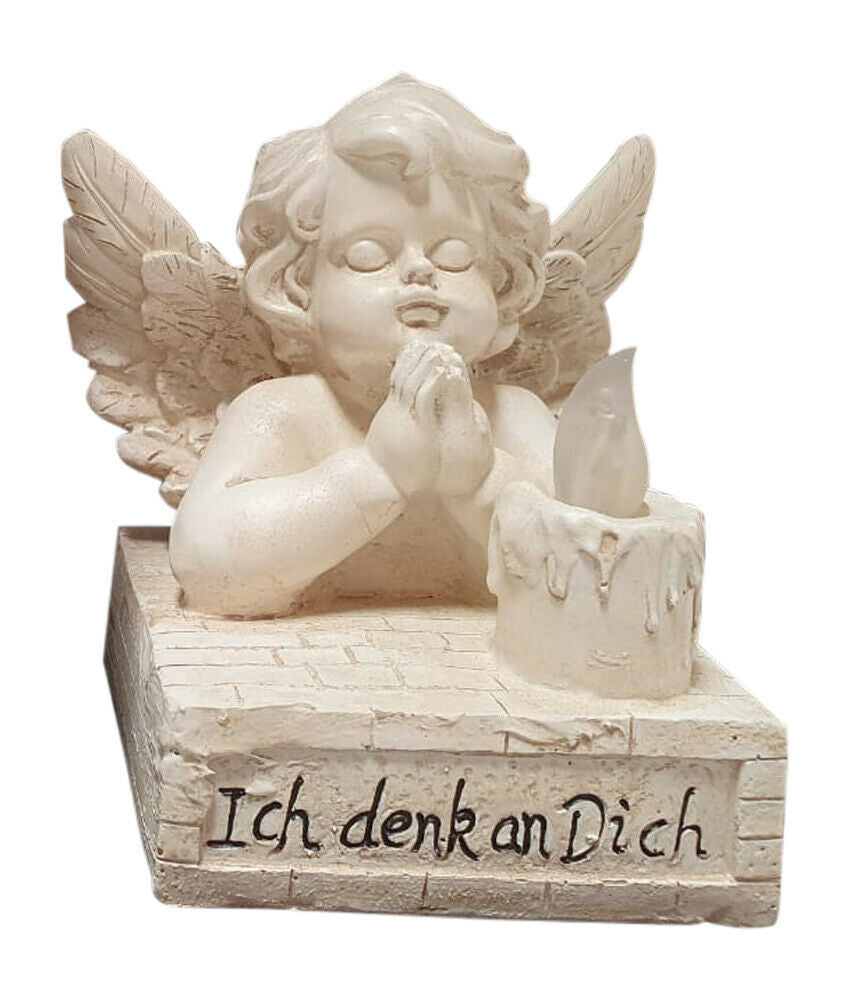 Solar Powered Figurine With Angel Praying (Ich Denk An Dich) 53.18 freeshipping - Kool Products