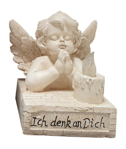 Solar Powered Figurine With Angel Praying (Ich Denk An Dich) 53.18 freeshipping - Kool Products