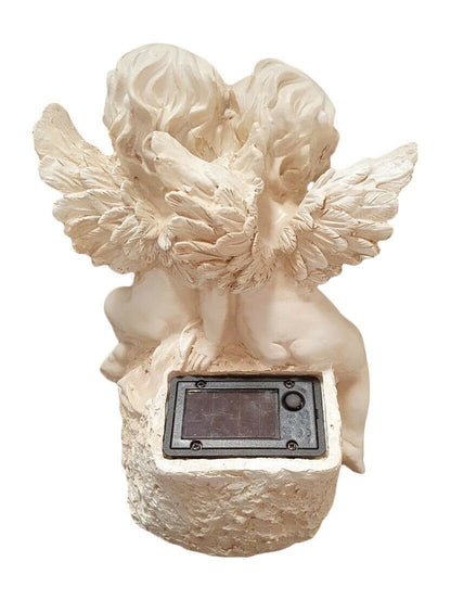 Solar Powered Figurine With Two Angels READING (LIGHTS UP) 53.18 freeshipping - Kool Products