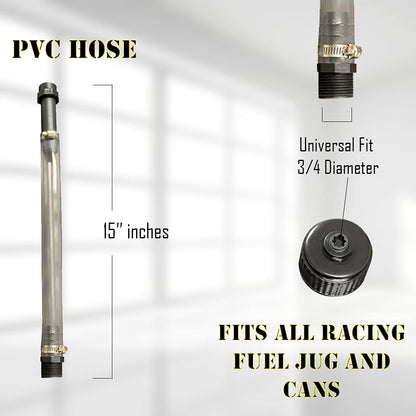Utility Can Spout Replacement - Utility Can - Racing Fuels Deluxe Filler Hose with cap and vent. Fits VP Racing, Pit Posse, Space Saver, Jazz, Jegs and Scribner (1 PACK) 0.00 freeshipping - Kool Products