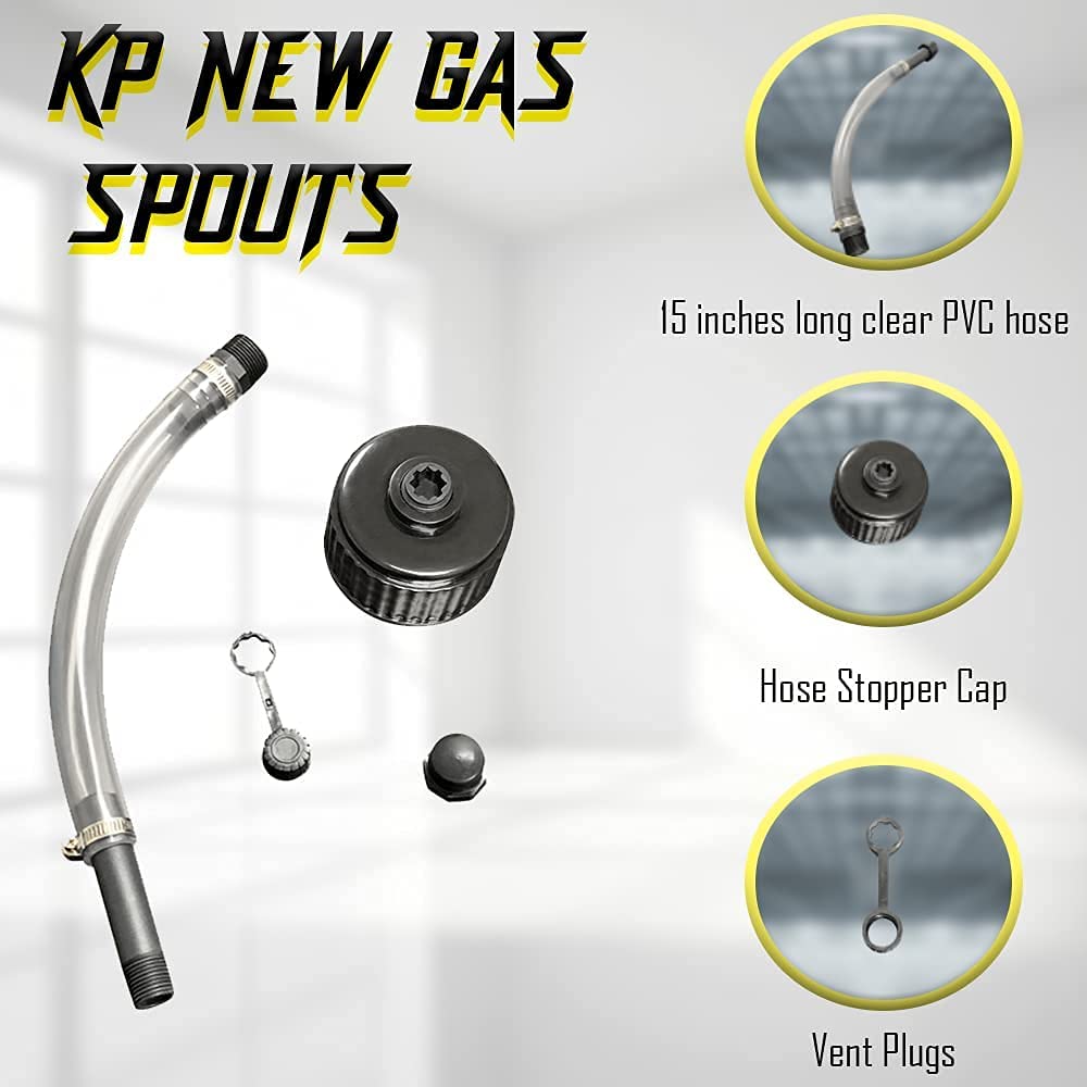 Utility Can Spout Replacement - Utility Can - Racing Fuels Deluxe Filler Hose with cap and vent. Fits VP Racing, Pit Posse, Space Saver, Jazz, Jegs and Scribner (1 PACK) 0.00 freeshipping - Kool Products