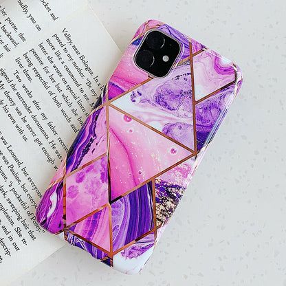 Geometric Marble Case Hard PC Bumper Protective & Shockproof Shell Cover (12/12 Pro/12 Pro Max with Pop Socket, Coral) 14.99 freeshipping - Kool Products