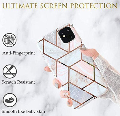 Geometric Marble Case Hard PC Bumper Protective & Shockproof Shell Cover (12/12 Pro/12 Pro Max with Pop Socket, Coral) 14.99 freeshipping - Kool Products