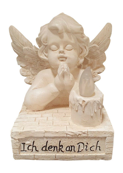 Solar Powered Figurine With Angel Praying (Ich Denk An Dich) 53.18 freeshipping - Kool Products